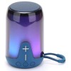 Акумуляторна переносна колонка TG652 5W з RGB підсвічуванням та ремінцем, блютуз колонка. Колір: синій