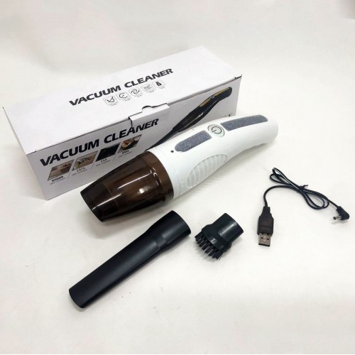 Автомобільний пилосос Car Vacuum Cleaner HY05 на АКУМУЛЯТОРІ. Колір: білий