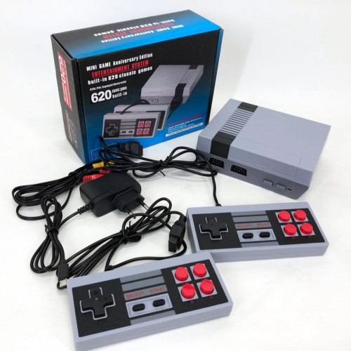 Ігрова приставка GAME NES 620 / 7724 два джойстики 620 вбудованих ігор 8bit Av-Вихід, приставки денді