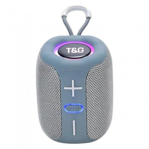 Портативна Bluetooth колонка TG658 8W з RGB підсвічуванням, Музичні колонки для вулиці. Колір: сірий