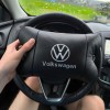 Набір подушок 2шт в авто Volkswagen з натуральної шкіри, на підголовник у машину, Автомобільна  подушка