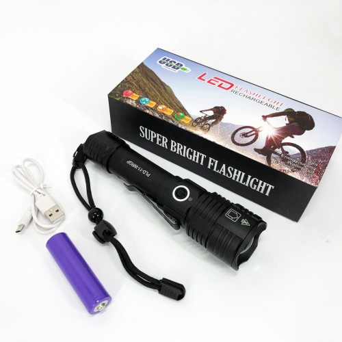 Ліхтар ручний акумуляторний PLD-11-4XPE(RGB), Кишеньковий ліхтар із usb зарядкою, Тактичний ліхтар police