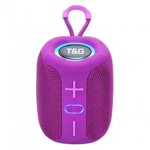 Портативна Bluetooth колонка TG658 8W з RGB підсвічуванням бездротова портативна потужна. Колір: фіолетовий