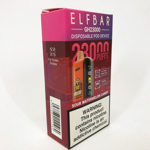 ELF BAR GH 23000 5%. Кислі Кавунові Цукерки (Sour Watermelon Candy)
