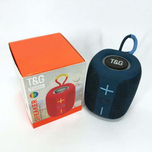 Портативна Bluetooth колонка TG658 8W з RGB підсвічуванням, акумуляторна переносна колонка. Колір: синій