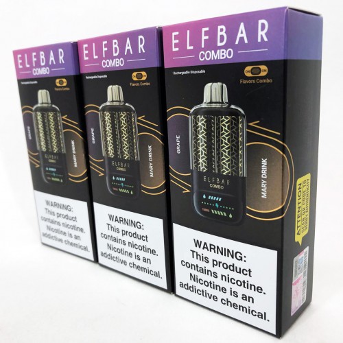 ELF BAR COMBO 25000. Перемикання смаків. Виноград / Мускатний Виноградк (Grape / Mary Power)