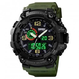 Годинник наручний чоловічий SKMEI 1520AG ARMY GREEN, військовий чоловічий наручний годинник зелений. Колір: зелений
