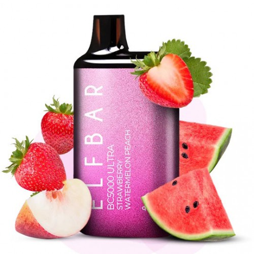 Elf Bar BC5000 Ultra. Полуниця Кавун Персик (Strawberry Watermelon Peach)