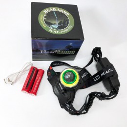 Ліхтар налобний Police T105-T6+COB акумуляторний, водонепроникний ліхтарик, головний ліхтарик