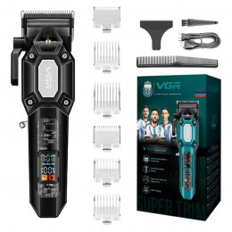 Акумуляторна машинка для стрижки VGR V-600. Колір: чорний