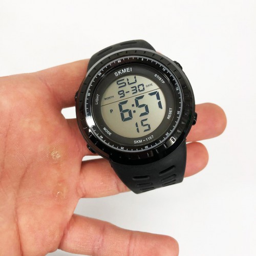 Годинник наручний чоловічий SKMEI 1167BK BLACK, армійський годинник протиударний. Колір: чорний
