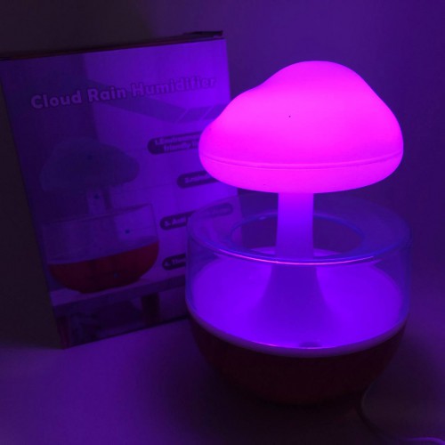 Нічник-зволожувач з ефектом дощу Cloud Rain Humidifier, Аромадіфузор зволожувач повітря для дому