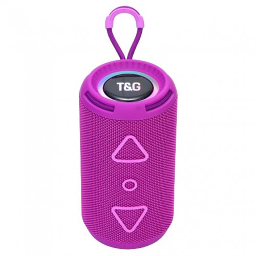 Bluetooth колонка портативна TG656 FM-радіо, потужна переносна акустична колонка. Колір: фіолетовий
