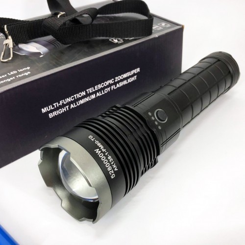 Ліхтар ручної моделі Police AK138-1 WHITE LASER LED PM60-TG 8х18650, USB-зарядка, Power Bank, зум
