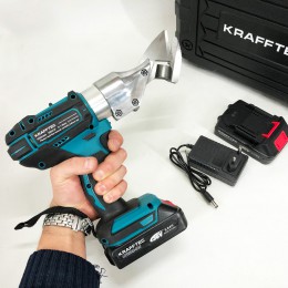 Ножиці акумуляторні по металу в кейсі Krafftec DJS130R, 2 акб 36V/5AP