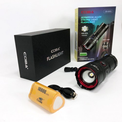 Ліхтар CB-B53-TG, 3х18650, power bank, індикація заряду, Ліхтарик світлодіодний для туриста надпотужний