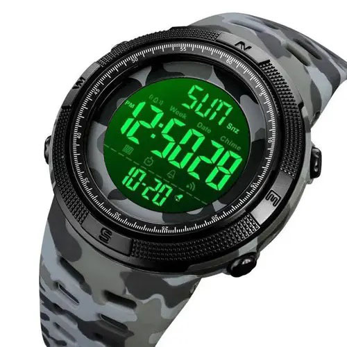 Годинник наручний чоловічий SKMEI 2070CMGY GRAY CAMO, військовий тактичний годинник. Колір: сірий камуфляж