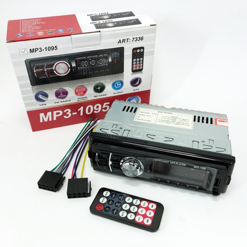 Автомагнітола MP3 1095/7336 BT ISO зі знімною панеллю 1DIN 4х50Вт, Автомагнітола стерео звук