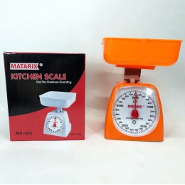 Ваги кухонні механічні MATARIX MX-405 5 кг, Ваги для кухні для продуктів. Колір: оранжевий