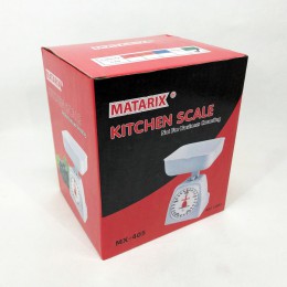 Ваги кухонні механічні MATARIX MX-405 5 кг, ваги для зважування продуктів. Колір: зелений