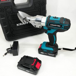 Ножиці акумуляторні по металу в кейсі Krafftec DJS130R, 2 акб 36V/5AP