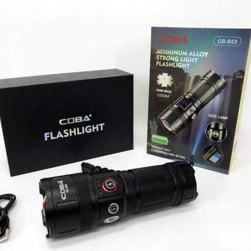 Ліхтар CB-B53-TG, 3х18650, power bank, індикація заряду, Ліхтарик світлодіодний для туриста надпотужний