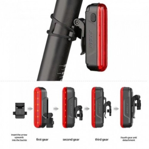Велосипедний ліхтар акумуляторний LEADBIKE LD80-6LED з лазерною розміткою ліхтар, Ліхтар стоп