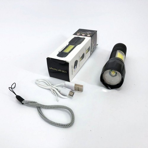 Ліхтарик акумуляторний ручний Bailong BL-29 діод T6 + COB зарядка від USB, ліхтарик led, водонепроникний