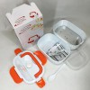 Ланч бокс електричний із підігрівом Lunch Heater 220V Pro, контейнер для їжі з відсіками. Колір: помаранчевий