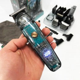 Машинка для стрижки волосся, носа, бороди, бритва VGR V-102 5в1 бездротовий триммер з дисплеєм