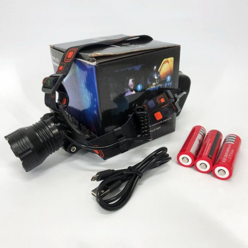 Ліхтар налобний X-Balong XQ-218-HP50 акумуляторний LED zoom з функцією Power Bank 3 режими роботи