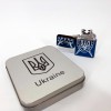 Дугова електроімпульсна USB Запальничка акумуляторна Україна металева коробка HL-446. Колір синій