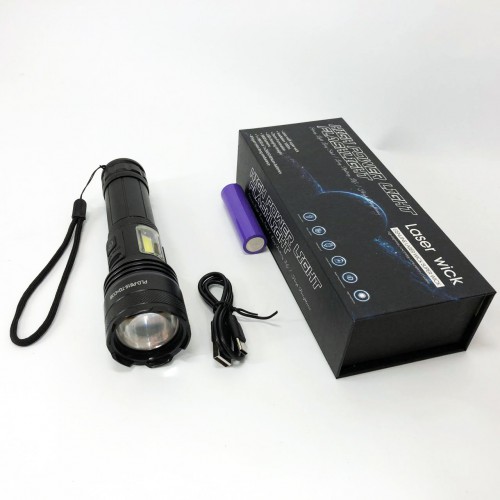 Ліхтарик PLD-P815 White Laser LED PM10-TG+COB, Ліхтарик тактичний акумуляторний ручний