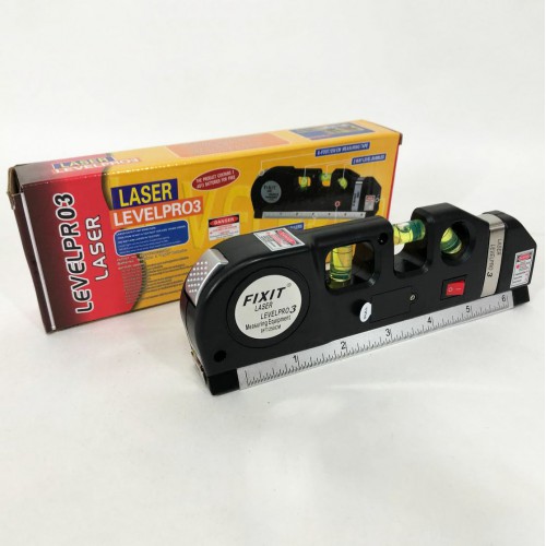 Лазерний рівень Laser Level Pro 3 з вбудованою рулеткою, Високоточний лазерний рівень