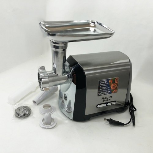М'ясорубка Magio MG-269, 2400 W, м'ясорубка електрична метал, м'ясорубка з металевим редуктором