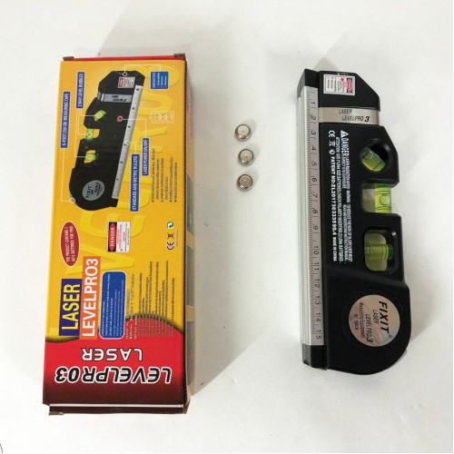 Лазерний рівень Laser Level Pro 3 з вбудованою рулеткою, Високоточний лазерний рівень