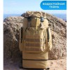 Армійський рюкзак тактичний 70 л Водонепроникний туристичний рюкзак. Колір: койот