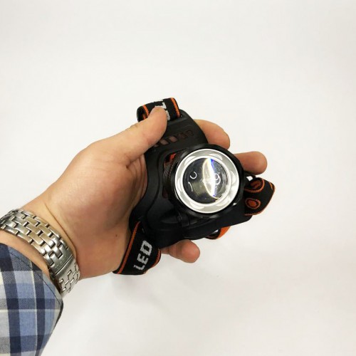 Ліхтар налобний Police BL-2189 T6 (MicroUSB), універсальний, з оптичним зумом, водонепроникний ліхтар