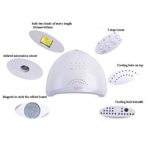 Сушарка для нігтів Sun one nail lamp FD77-1 Лампа для манікюру гель лаком Світлодіодна сушарка для нігтів
