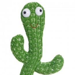 Танцюючий кактус співаючий 120 пісень з підсвічуванням Dancing Cactus TikTok іграшка Повторюшка кактус