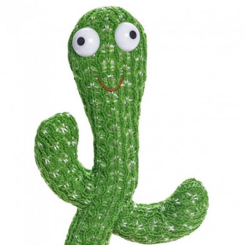 Танцюючий кактус співаючий 120 пісень з підсвічуванням Dancing Cactus TikTok іграшка Повторюшка кактус