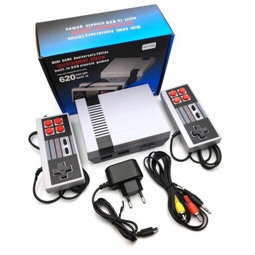 Ігрова приставка GAME NES 620 / 7724 два джойстики 620 вбудованих ігор 8bit Av-Вихід, приставки денді