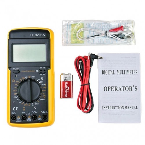 Мультиметр цифровий Digital DT-9208A універсальний, мультиметр для дому, гарний мультиметр