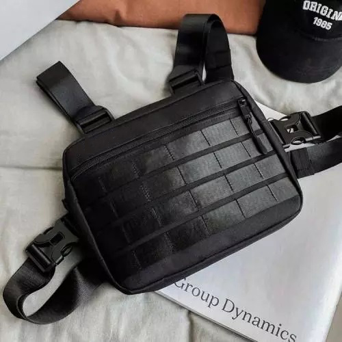 Тактична нагрудна сумка з Cordura 1000D, розгрузка чоловіча чорна