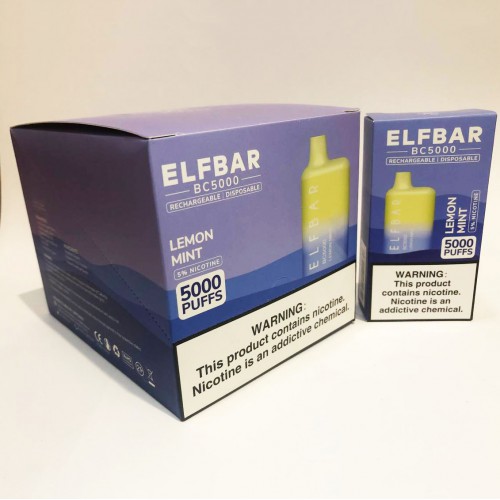 Elf Bar BC5000 5%. Лимон М'ята (Lemon Mint)