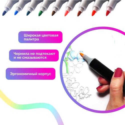 Набір маркерів для малювання Touch 36 шт двосторонні професійні фломастери для художників