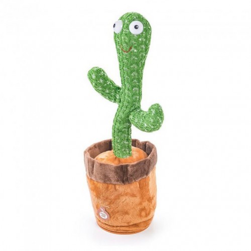 Танцюючий кактус співаючий 120 пісень з підсвічуванням Dancing Cactus TikTok іграшка Повторюшка кактус