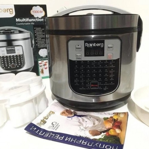Мультиварка пароварка Rainberg RB-6209 45 програм 6 л 1000W, Сенсорна мультиварка рисоварка