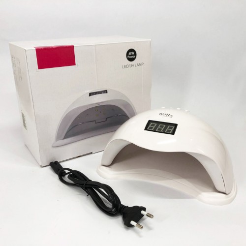 Лампа SUNUV SUN 5 PLUS 48W WHITE UV/LED для полімеризації, Професійна лампа для нігтів з таймером