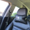 Автомобільні подушки 2 шт на підголівник Skoda / Шкода, з натуральної шкіри, стильний аксесуар для вашого авто
